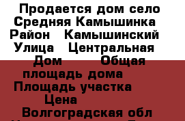 Продается дом село Средняя-Камышинка › Район ­ Камышинский › Улица ­ Центральная › Дом ­ 57 › Общая площадь дома ­ 43 › Площадь участка ­ 20 › Цена ­ 450 000 - Волгоградская обл. Недвижимость » Дома, коттеджи, дачи продажа   . Волгоградская обл.